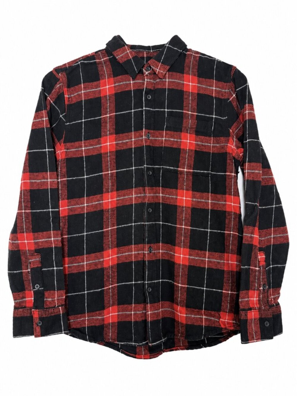 Anko Kids Size 12 Plaid Flannel Shirt Red Black 100% Cotton NWT Soft Workwear